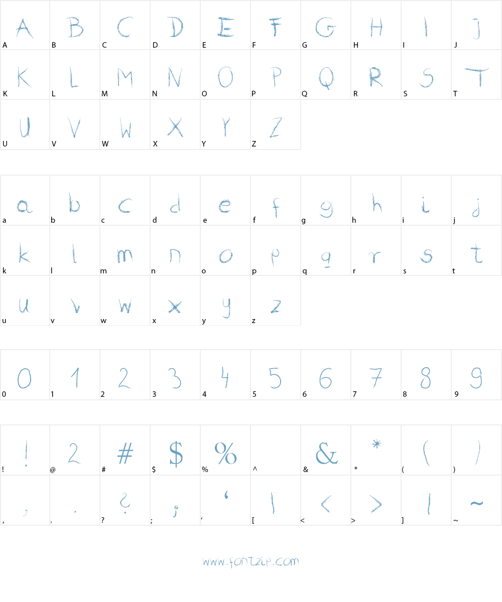 Chalkboard by Marta van Eck Font Character